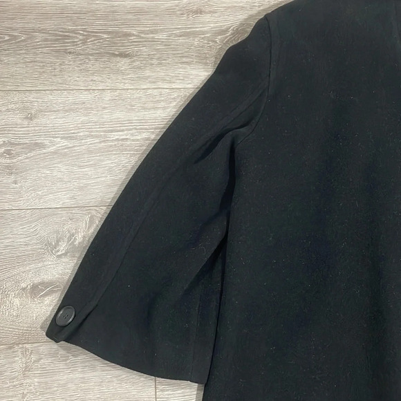 Vintage Perry Ellis Wool Black 3/4 Length Coat ILGWU Made in USA 12 - Picture 16 of 16